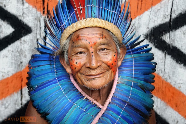 The village chief of the Dessana tribe in the Amazon, Brazil