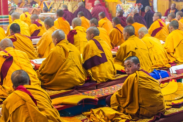 Monks in Bhutan.